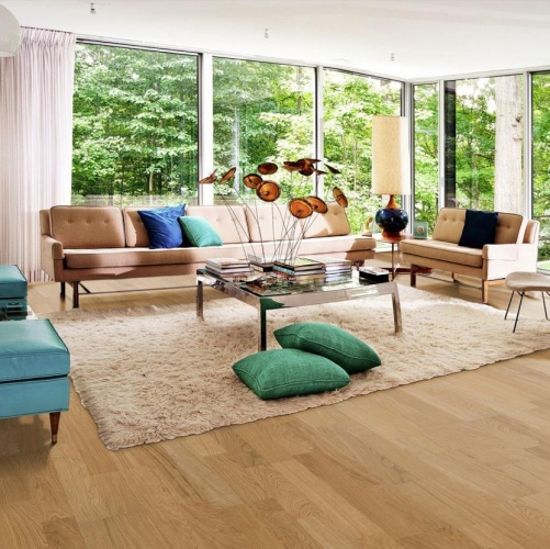 Паркетная доска Kahrs Дуб Бриз Линнея Матовая Гладкая 2600200567 - Вид №8