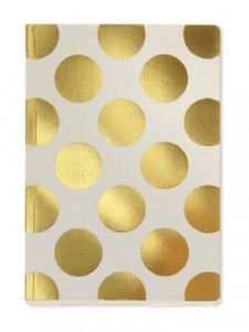 434017 Блокнот "Shimmer" А5, в линейку, кремовый горох Go Stationery