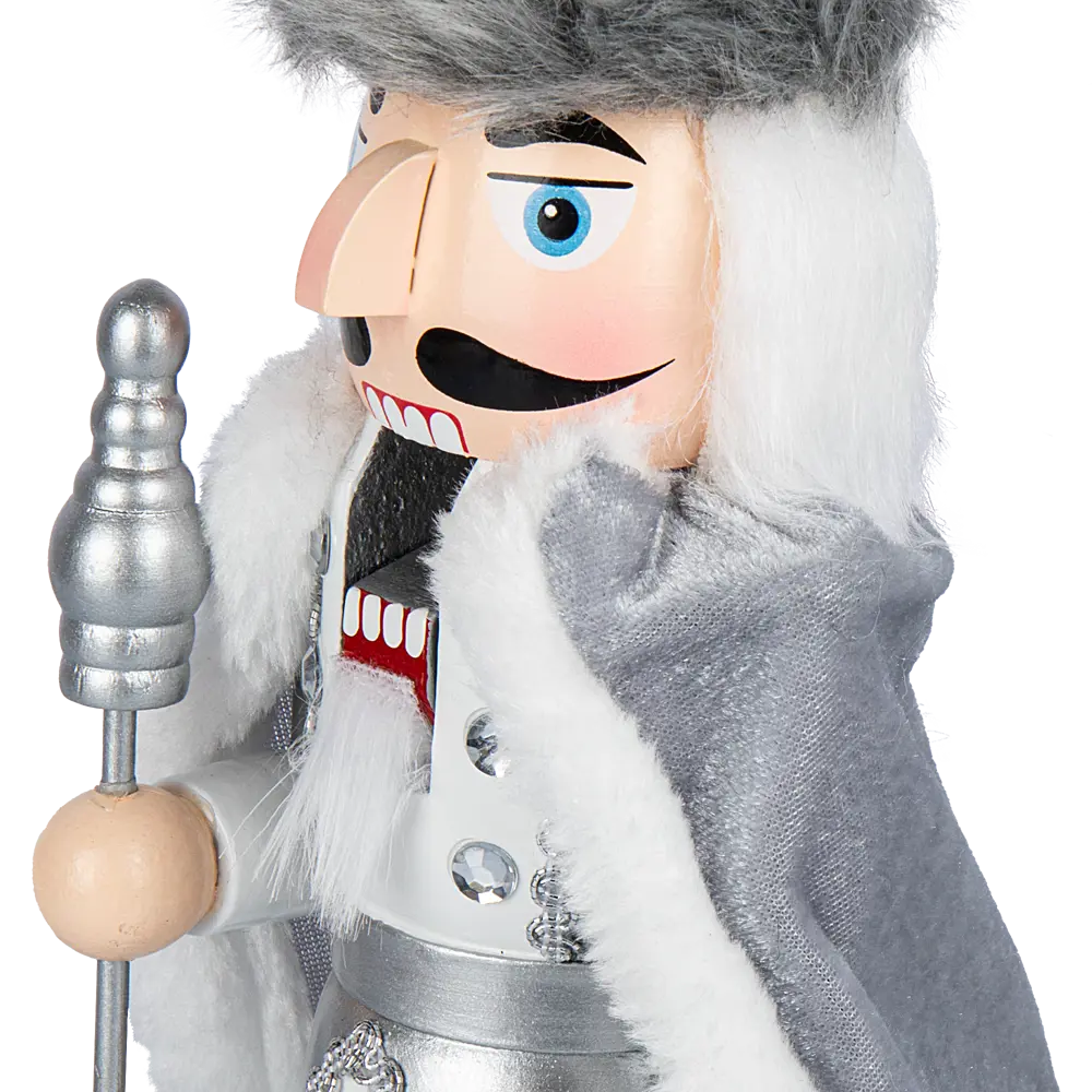 89369002 Декоративная фигура Щелкунчик деревянный 37x10 см серебристый STLM-1390467 Santreyd Christmas - Вид №5