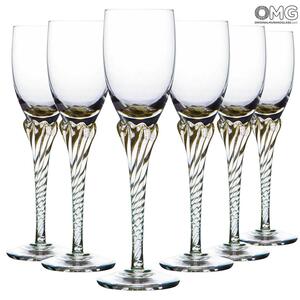 2704 ORIGINALMURANOGLASS Бокал-флюте из прозрачного стекла - Original Murano Glass OMG  см