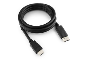 16206383 Кабель , DisplayPort-HDMI, 1.8м, 20M/19M, черный, экранированный, пакет, CC-DP-HDMI-6 Cablexpert