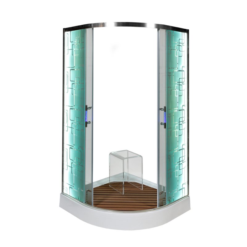 BМ4590 с гидромассажем BLACK Душевая кабина DETO Серия ВМ Душевое ограждение С 01 LED - Вид №2