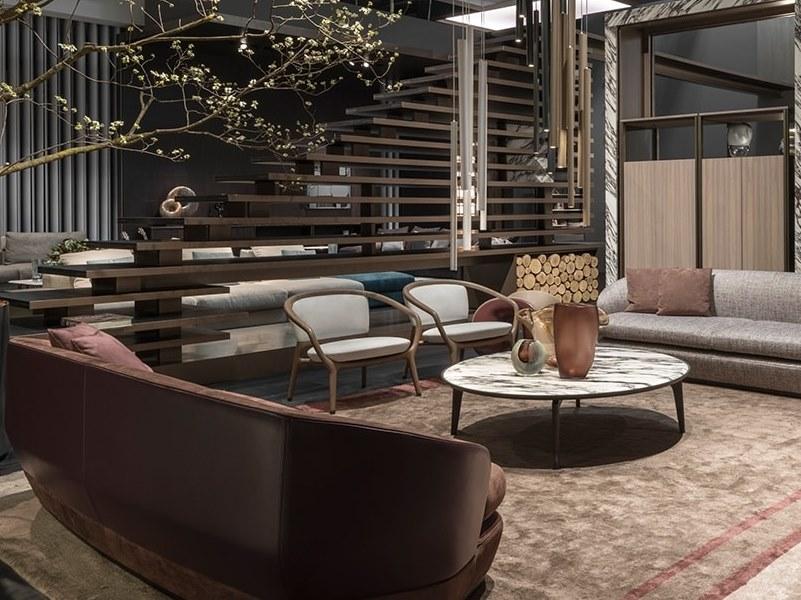 Giorgetti Кресло с обивкой из ткани с подлокотниками  53440  - Вид №3