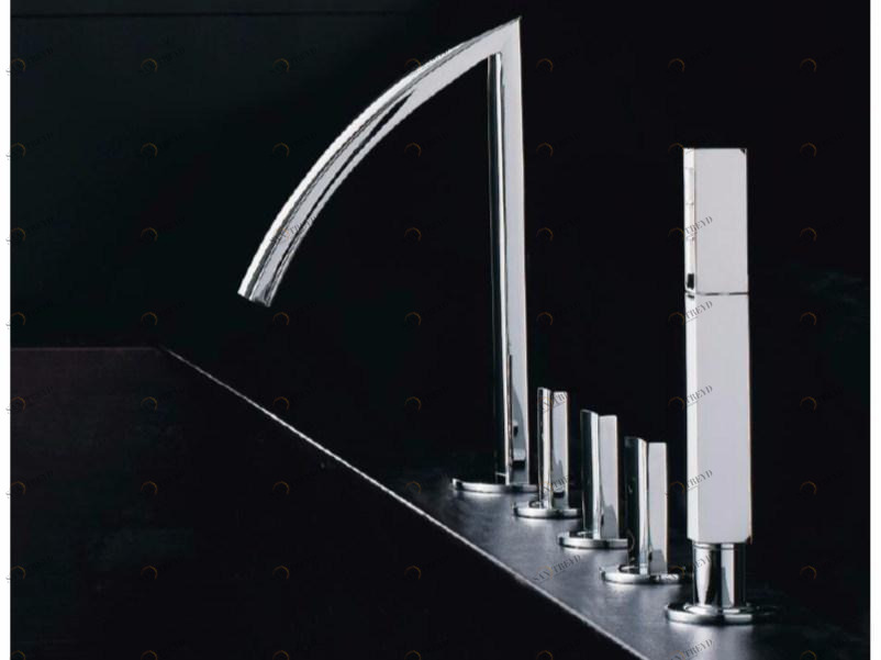 ZAZZERI Комплект для ванны на 5 отверстий с ручным душем Moon sun-id-1494148