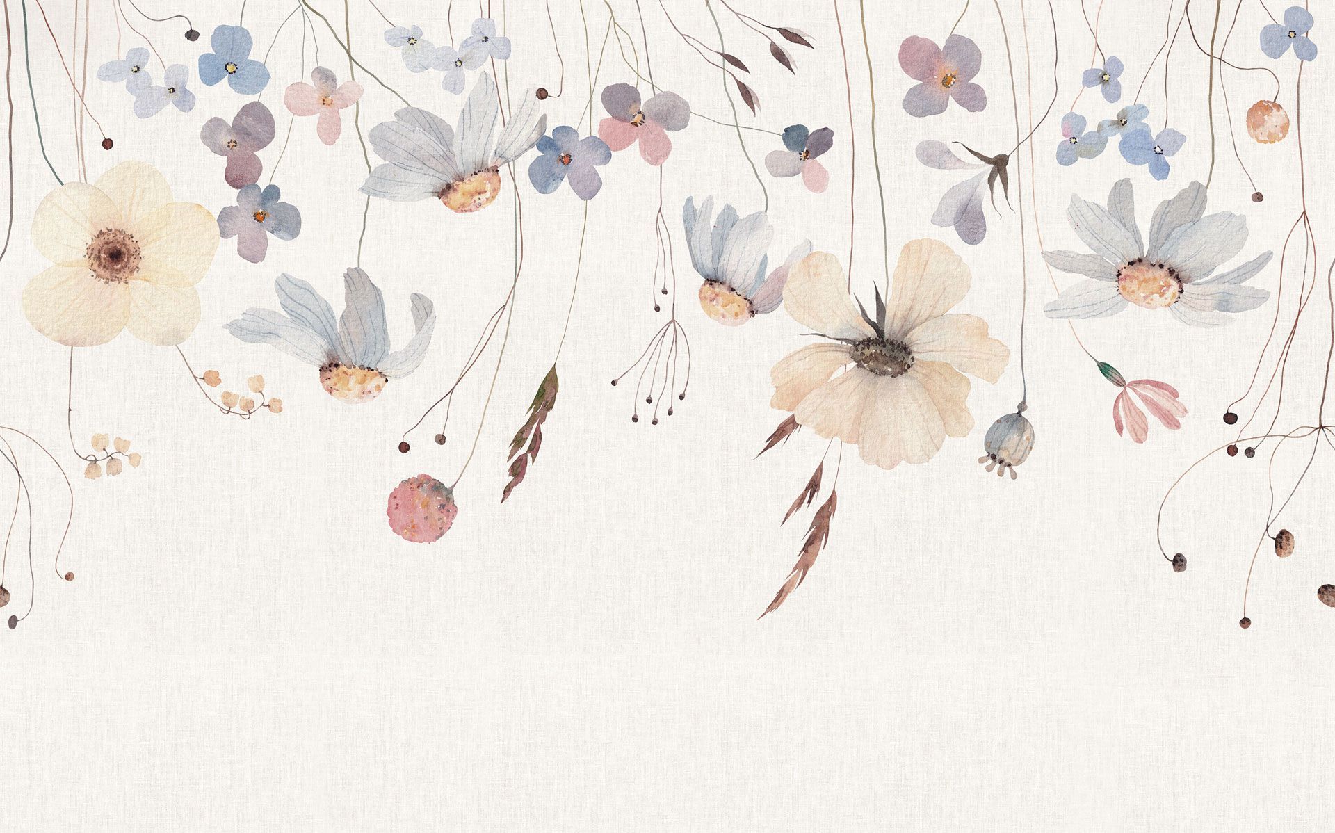 Детские панорамные обои с цветочными мотивами Rimura 2025 ARCH-00064384 - Вид №1