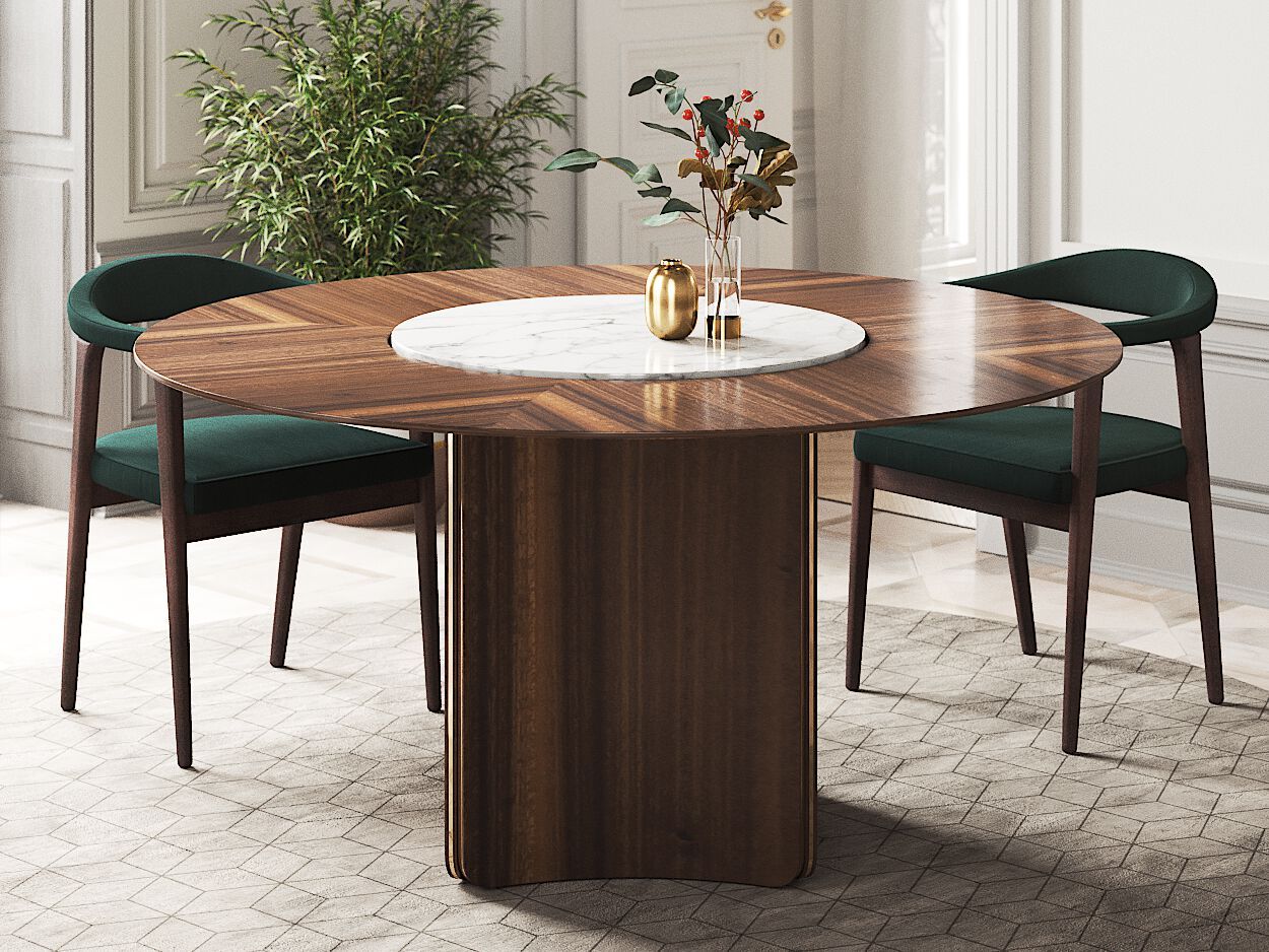 Круглый обеденный стол PRADDY Natur ARCH-00149956 - Вид №4