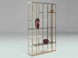 Paolo Castelli Открытый книжный шкаф из металла и мрамора