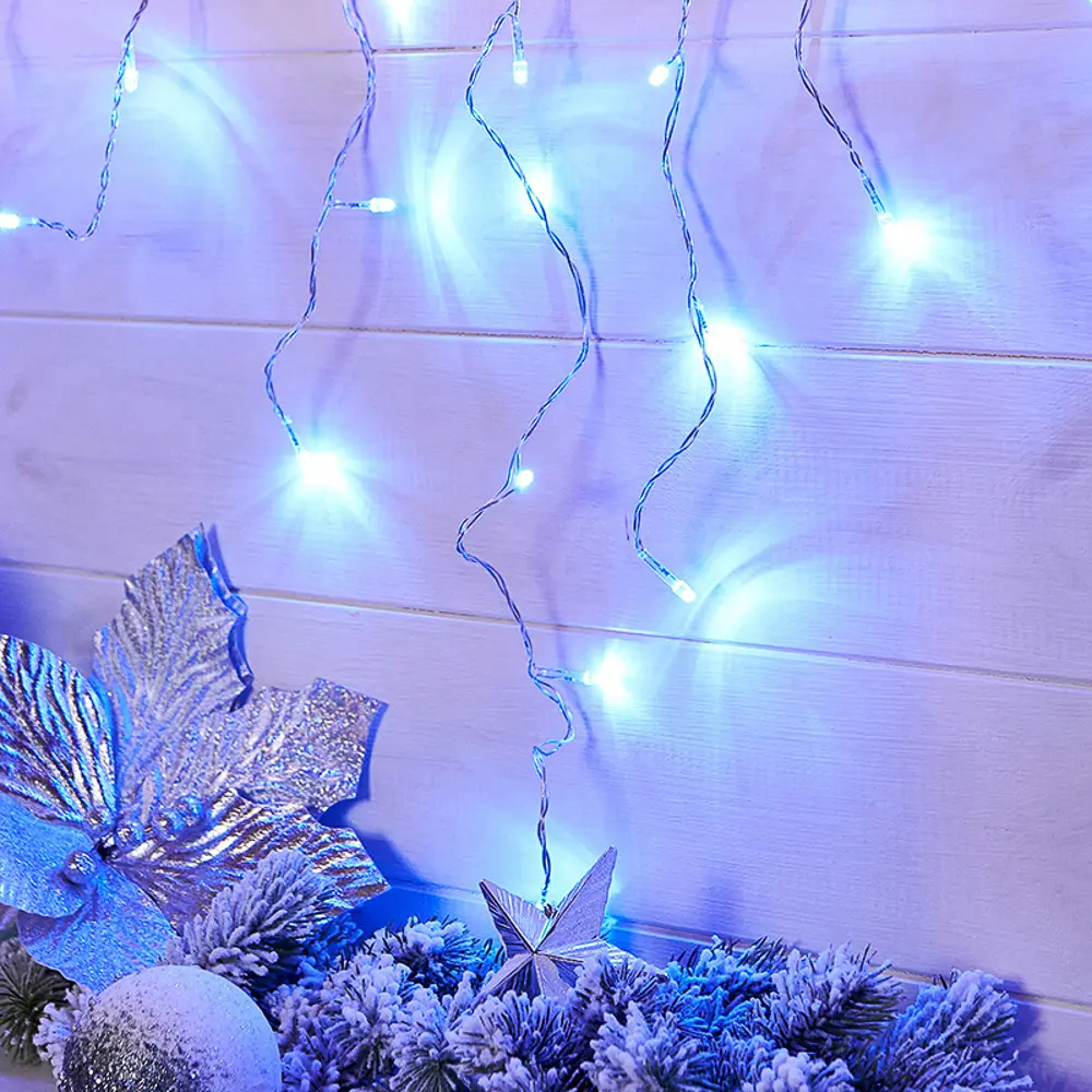 82956763 Гирлянда светодиодная Айсикл 1.8x0.5 м 48 LED цвет синий STLM-1451229 Santreyd 