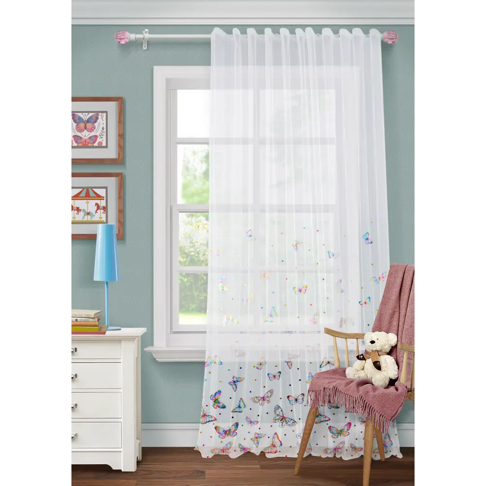 Тюль на ленте Бабочки 300x280 см цвет разноцветный 85375914 STLM-2072034 MIAMOZA  - Вид №2