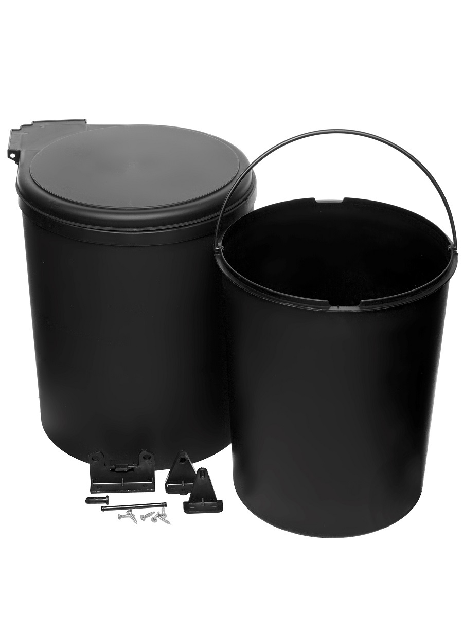 Ведро для мусора на дверцу шкафа Delta 350/13 Full Black NAVAKO 10267 - Вид №1