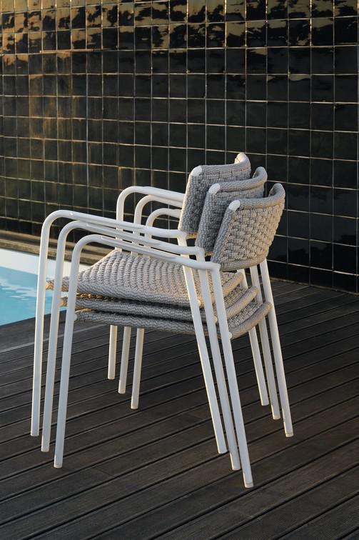 Стул лава веревка 11мм бронза Manutti Echo MNST585 - Вид №3