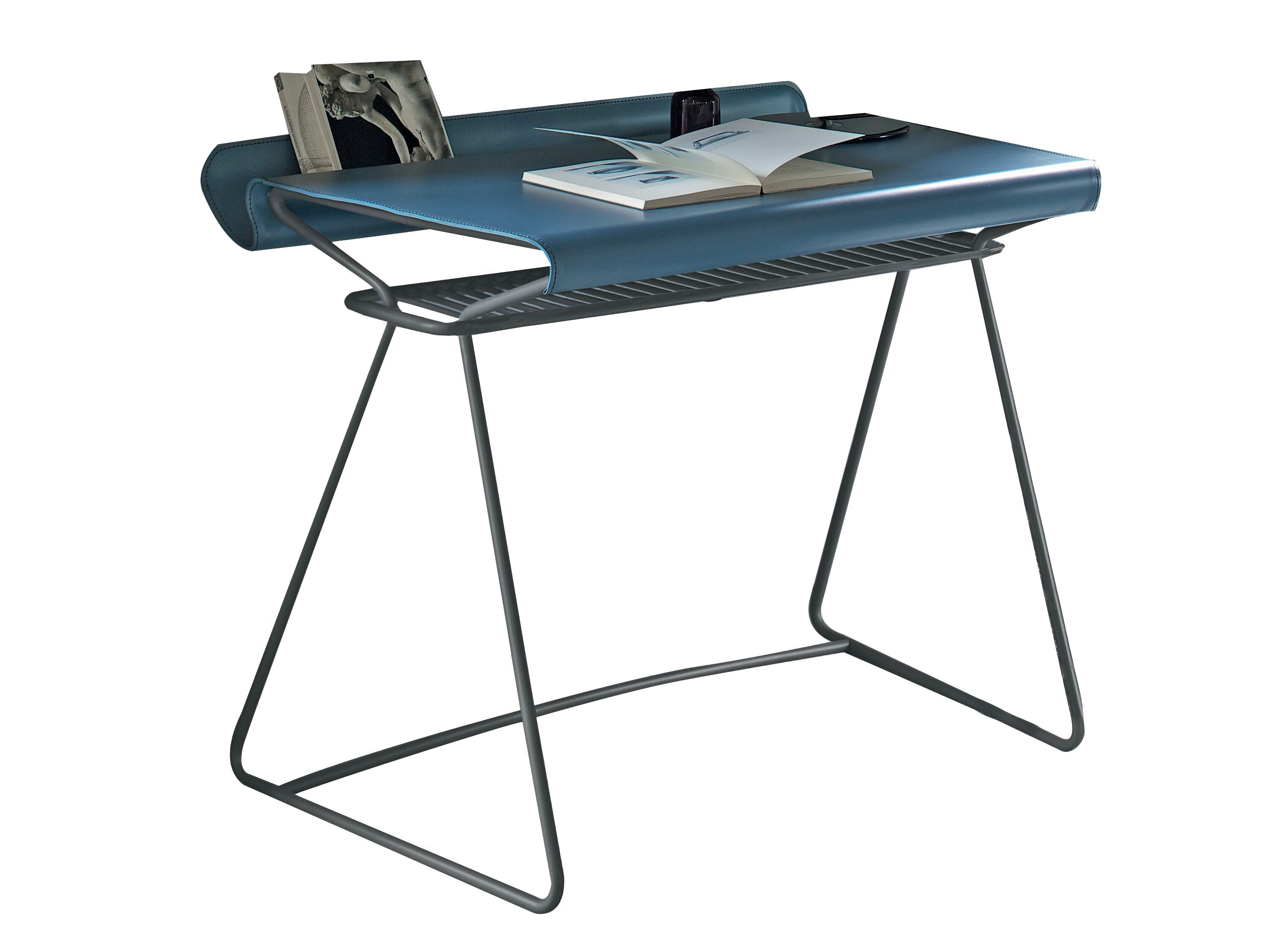 Стальной письменный стол с кожаной столешницей Bontempi Casa TAYLOR ARCH-00090067
