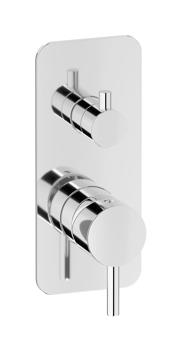 Внешние части встроенного в стену смесителя на 3 потребителя WE ARE IB mt312cc Chrome MilanoTorino 