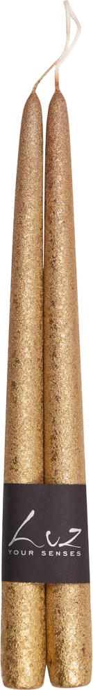 10618546 Luz your senses Набор свечей Luz your senses "Рустик" 30см, 2 шт (вечернее золото металлик) Парафин 
