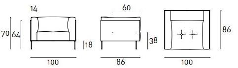 Living Divani Мягкое кресло Rod sun-id-1475670 - Вид №1