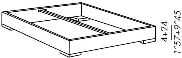 Meridiani Двойное сомье со съемным чехлом из ткани sun-id-1446570 - Вид №1