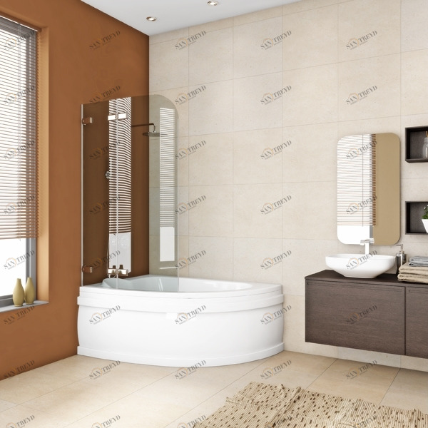 110X160GV862BR Душевое ограждения на борт вынны GUTEWETTER Германия Trend