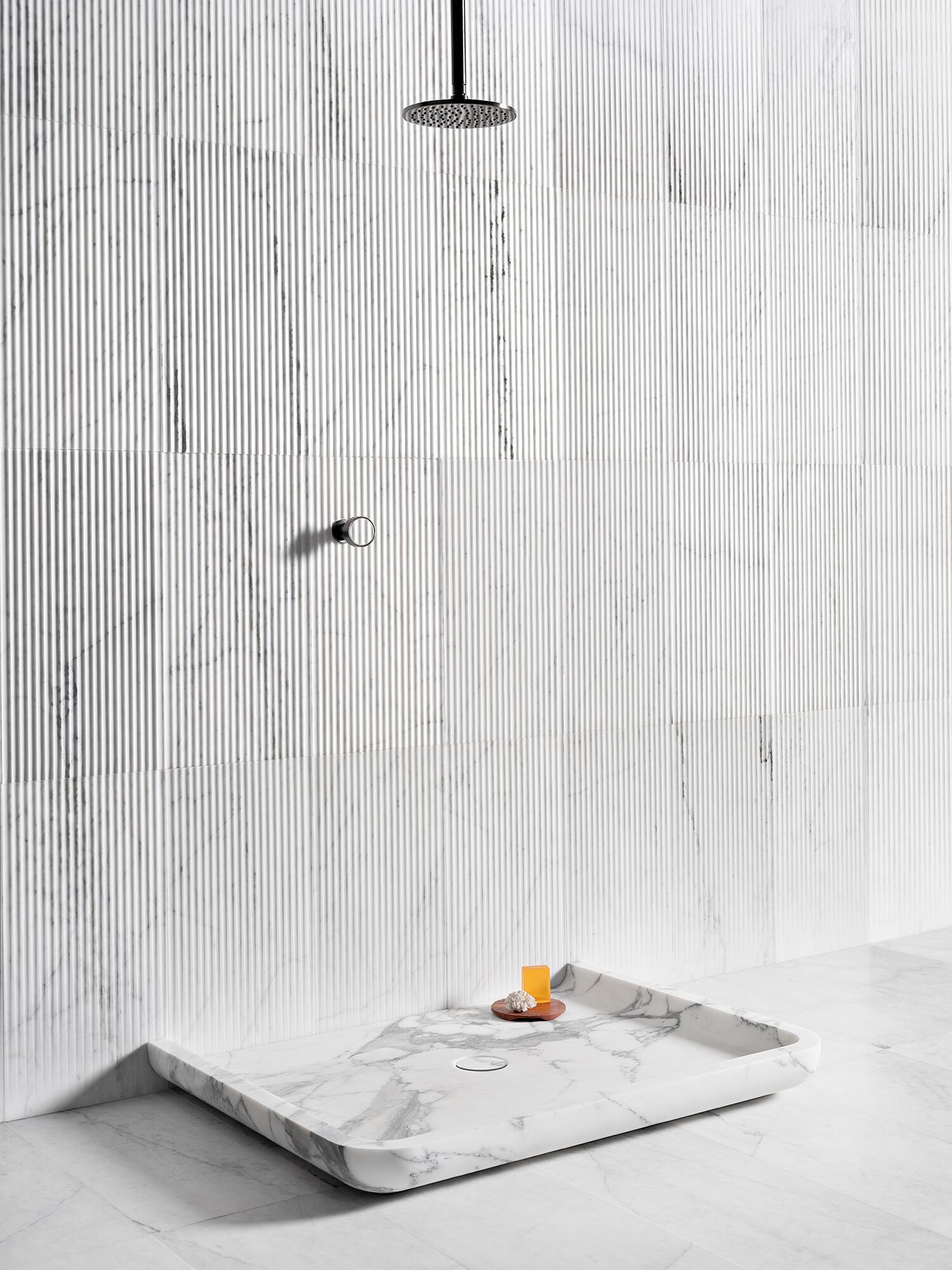 Мраморный прямоугольный поддон для душа LUCE DI CARRARA Monolithos ARCH-00100671 - Вид №2