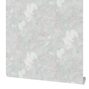 Московская обойная фабрика Ривьера: флизелиновые обои мятно-сиреневые с растительным узором 89390792