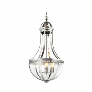 Подвесной светильник Capitol 6 nickel от Delight Collection KM0287P-6 nickel DELIGHT COLLECTION ДИЗАЙНЕРСКИЕ 243670 Прозрачный;никель