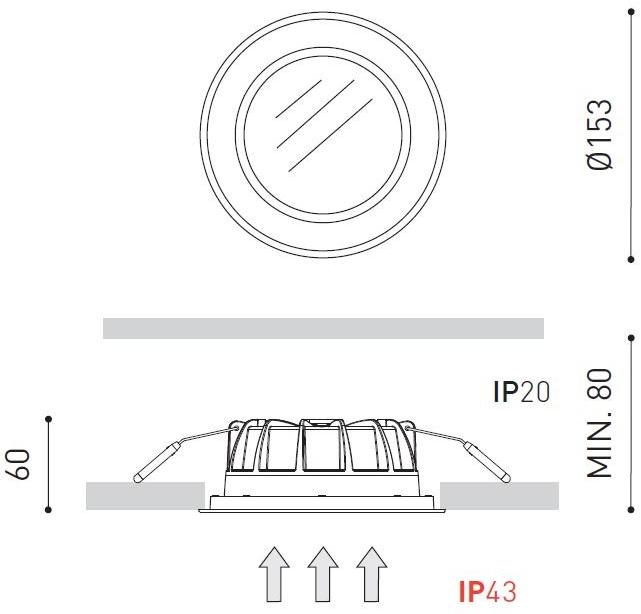 Arkoslight Встраиваемый алюминиевый светодиодный светильник Drop sun-id-1379226 - Вид №7