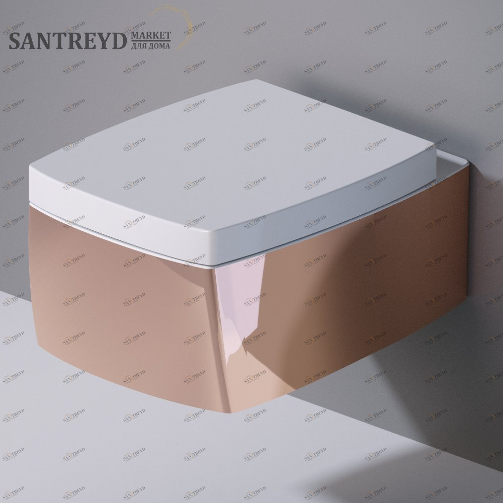 S521257 Подвесной унитаз настенный Медный A. e T. Italia SQUARE Италия AeT ITALIA