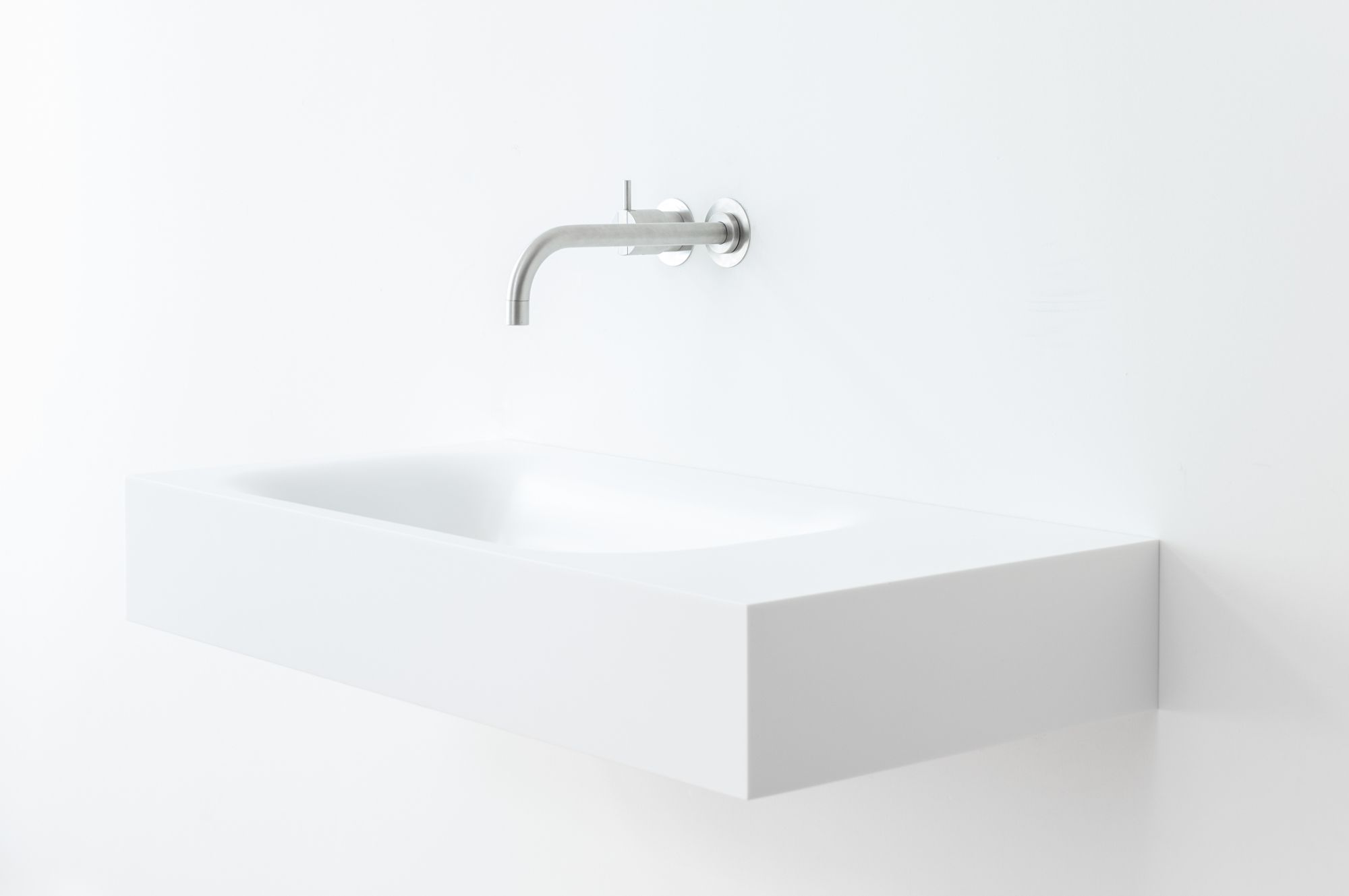 Прямоугольный подвесной умывальник в HIMACS Not Only White Blend ARCH-00103467 - Вид №9