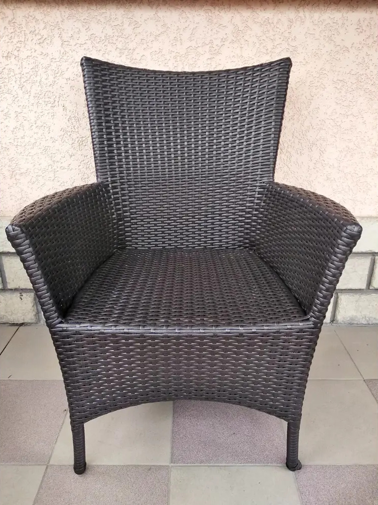 91024332 Кресло садовое Calamusdon Кипр 67x65x90 см искусственный ротанг венге STLM-0957480