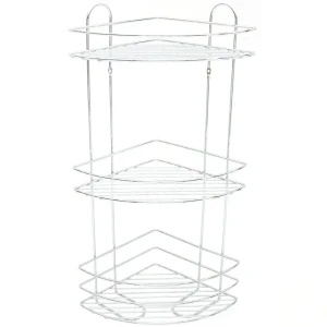 Полка для ванной комнаты Verran трёхъярусная угловая 225х225х58 см металл