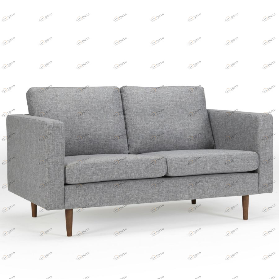 Диван двухместный Otto, дуб/орех, серый Kragelund 37402248249