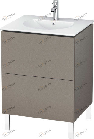 LC660501414 Тумбочка напольная L-Cube #LC6605 620 x 514 мм Терра, декор Duravit