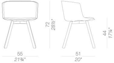 Lapalma Стул из мягкой ткани Cut S180-181 - Вид №2