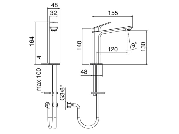 Смеситель для раковины без слива Zazzeri Surf ARCH-00084185 - Вид №2