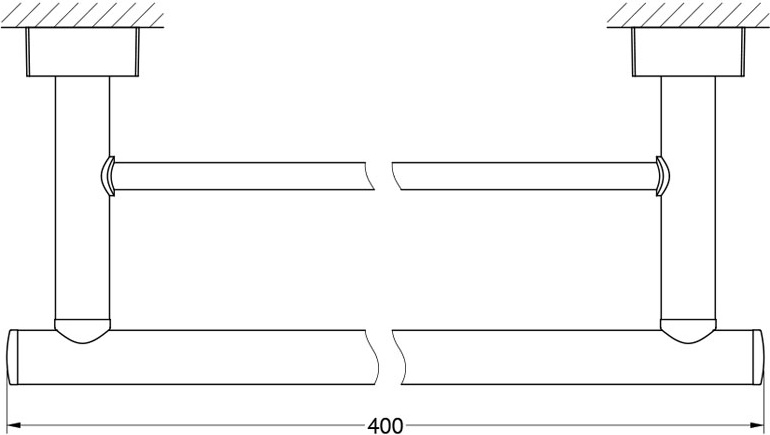 ESP 035 Штанга для полотенца двойная 40 cm FBS Esperado - Вид №1