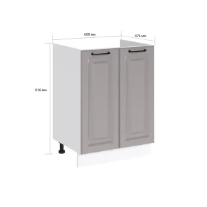 90902815 Напольный шкаф под мойку Сурская мебель Magnum 60x81.6x47.4 см ЛДСП цвет серый STLM-1507462