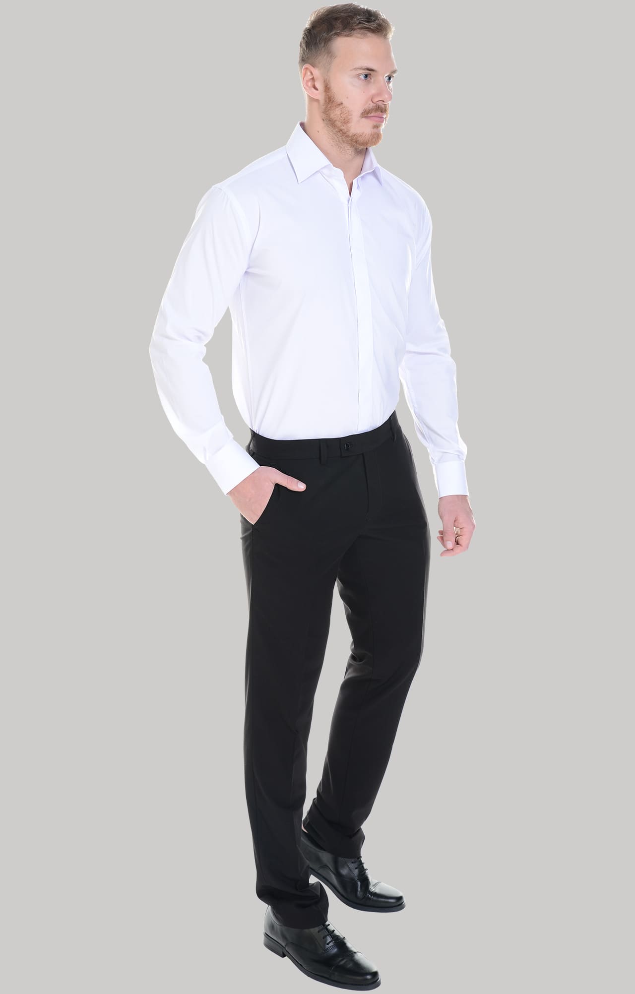 62467 Рубашка мужская  white El-Risto  Корпоративная одежда  размер 42/176-182  - Вид №13