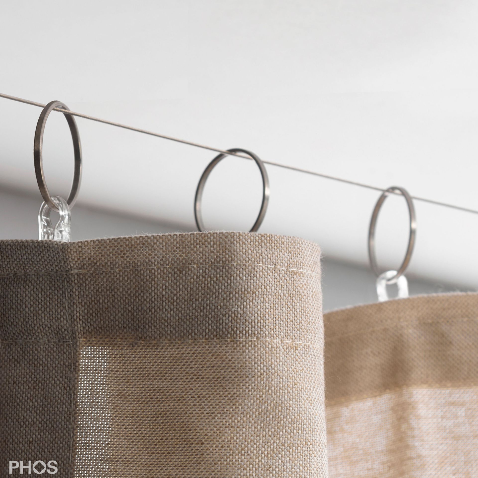 RG30-2-SPS Кольцо для штор с крючком для плиссировки, ширина 2 мм PHOS 