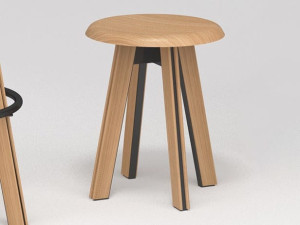 Деревянный низкий стул