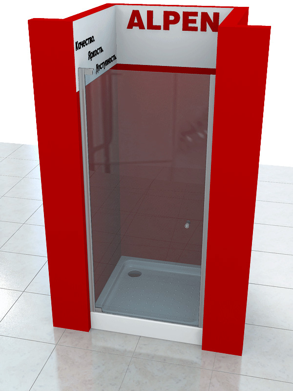 Душевая дверь в нишу ALPEN A100-90 A100N-90 - Вид №2