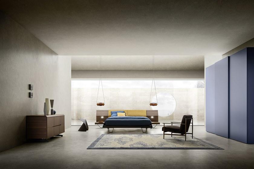 ZANETTE Двуспальная кровать из дерева со встроенными прикроватными тумбочками sun-id-1380672 - Вид №5