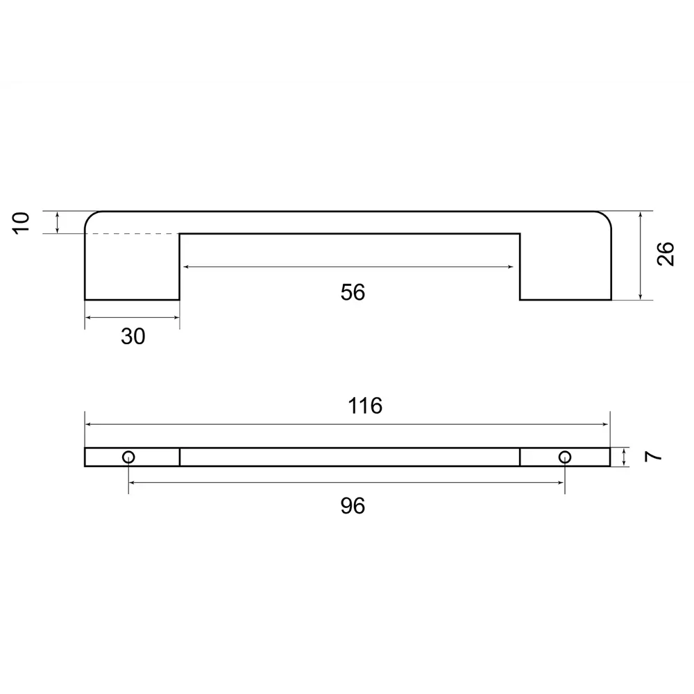 86899282 Ручка-скоба мебельная Ritiro ЦАМ 96 мм цвет белый STLM-1007486 PALLADIUM  - Вид №2