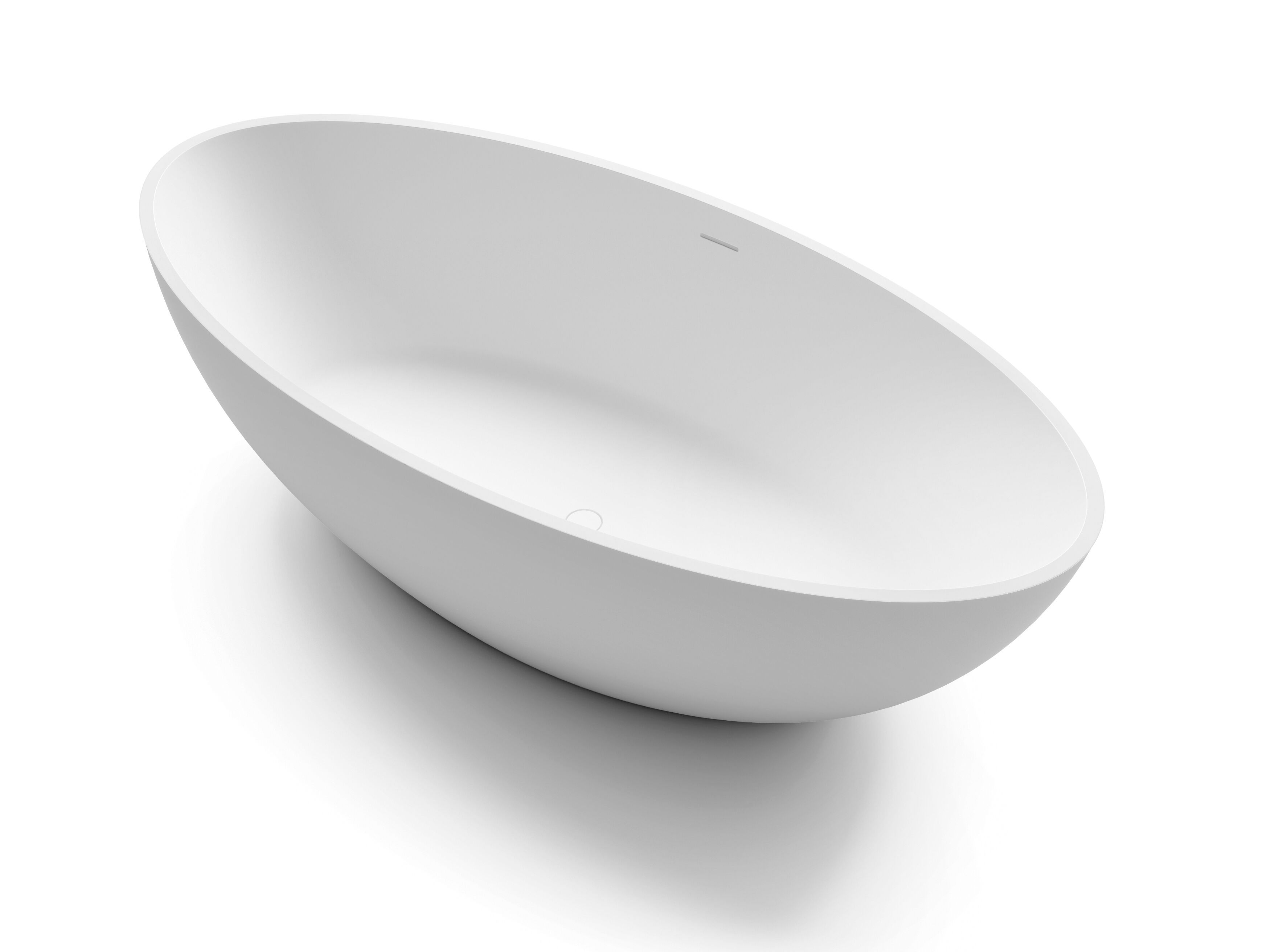 Овальная ванна в центре комнаты в твердой поверхности Gruppo Treesse мебель для ванной комнаты-отдельно стоящие ванны ARCH-00050901 - Вид №2