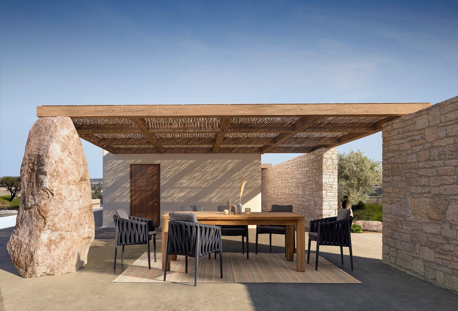 Веревочный садовый стул со встроенной подушкой BIZZOTTO Jacinta ARCH-00039925 - Вид №2