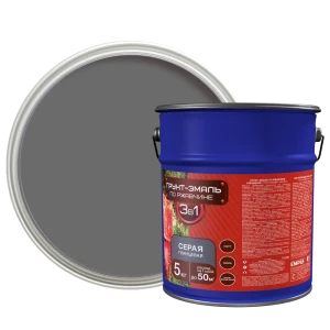 Грунт-эмаль по ржавчине 3 в 1 Empils цвет серый 5 кг