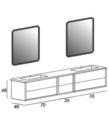 Мебель для ванной CEZARES BELLAGIO 175 Green Stone - Вид №2