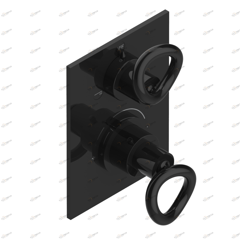 G4P-5500BE Ручка регулировки и маховик 2-канального переключателя для термостатического смесителя арт. 5500AE Thg-paris Серия "О" Покрытие PVD бронза G4P 5500BE CAT.F