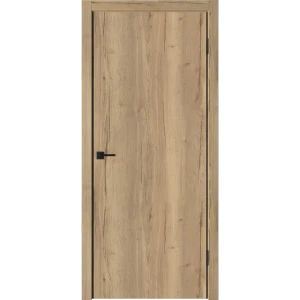 Дверь межкомнатная глухая Палладиум ZR 90x200 см ПВХ цвет дуб галифакс натуральный с замком и петлями