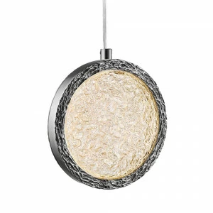 Светильник подвесной 25х25 см никель Bottega P98014M polished nickel DELIGHT COLLECTION ДИЗАЙНЕРСКИЕ 00-3882319 Прозрачный;серебро