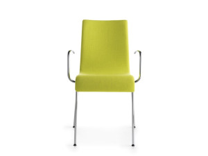 Мягкий штабелируемый стул с подлокотниками