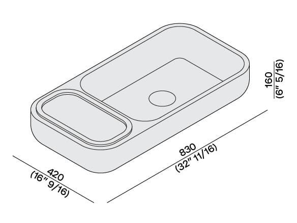 Прямоугольная мраморная столешница LUCE DI CARRARA Monolithos ARCH-00059594 - Вид №5